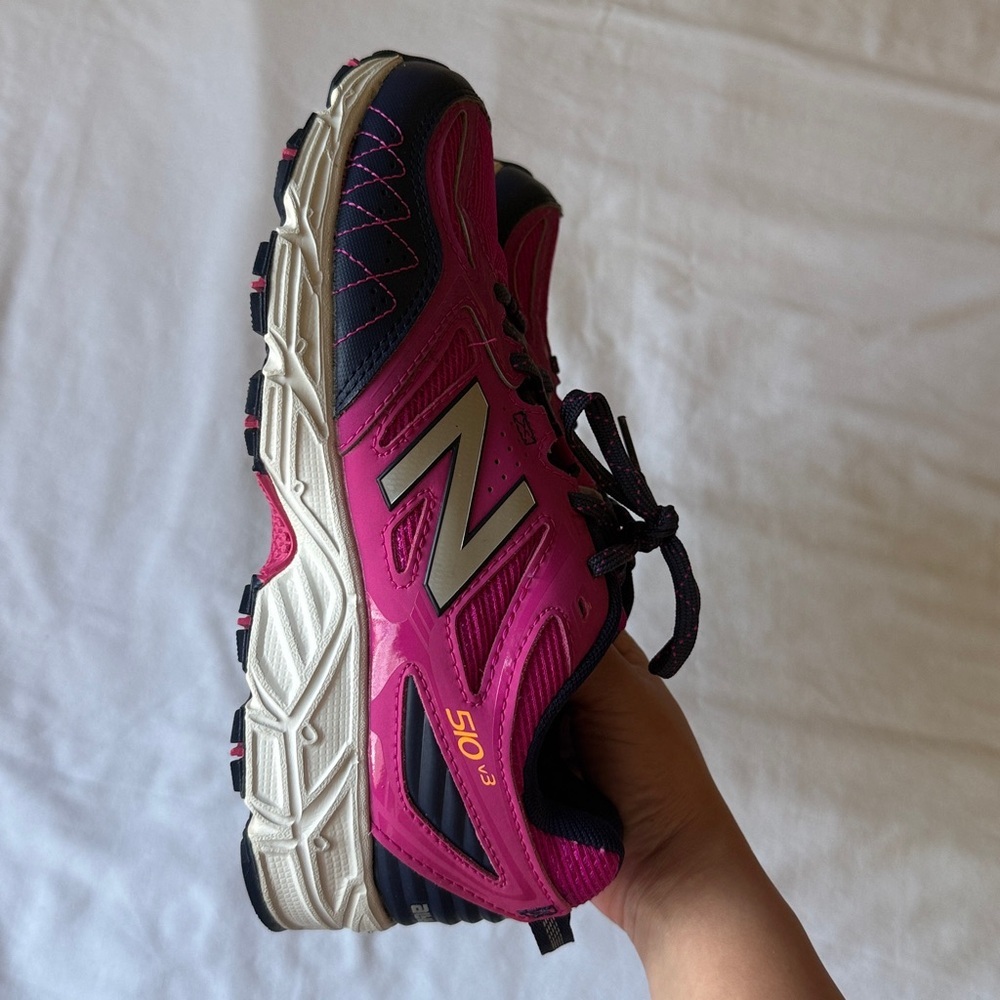 New Balance Pink and Navy Trail Running Sneakers - Picture 7 of 7